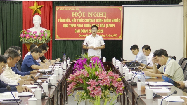 Hội nghị tổng kết, kết thúc Chương trình giảm nghèo dựa trên phát triển hàng hóa huyện Quang Bình, giai đoạn 2015 - 2020